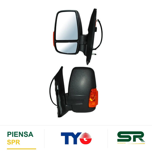 ESPEJO IZQUIERDO 6 PINES CON DESEMPAÑANTE CON DIRECCIONAL ELÉCTRICO FORD TRANSIT 2014-2017 POROSO CCCC TYG