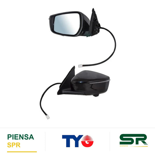 ESPEJO IZQUIERDO 10 PINES CON DESEMPAÑANTE CON DIRECCIONAL PARA PINTAR ELÉCTRICO NISSAN KICKS 2017-2024 C / CAMARA SUC1ABR29 ODC006 TYG