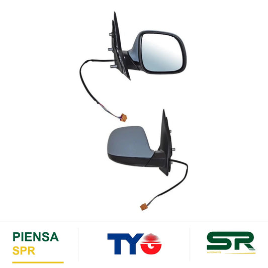 ESPEJO DERECHO ELÉCTRICO 5 PINES CON DESEMPAÑANTE PARA PINTAR VOLKSWAGEN TRANSPORTER 2016-2024 TYG