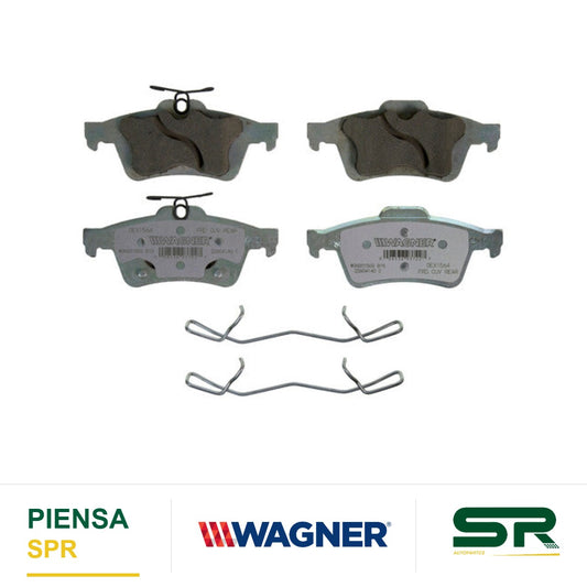BALATA CERÁMICA TRASERA FORD FOCUS 2012-2018 / ESCAPE 2013-2016 / C-MAX 2013-2018 / TRANSIT CONNECT 2014-2023 WAGNER