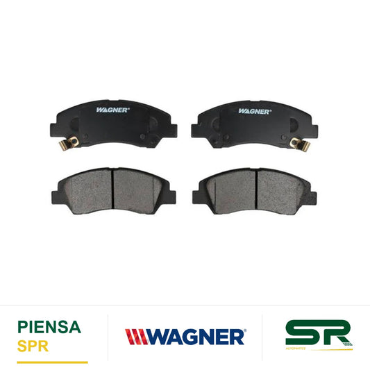 BALATA CERÁMICA DELANTERA DODGE GRAND I10 2018-2023 HARDWARE KIT NO INCLUÍDO WAGNER