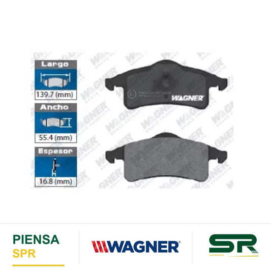 BALATA SEMIMETÁLICA TRASERA JEEP GRAND CHEROKEE 1999-2004 WAGNER