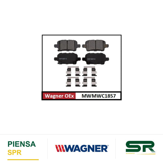 BALATA CERÁMICA TRASERA CHEVROLET BOLT EV 2017 / CRUZE 2017 / VOLT 2016-2017 WAGNER