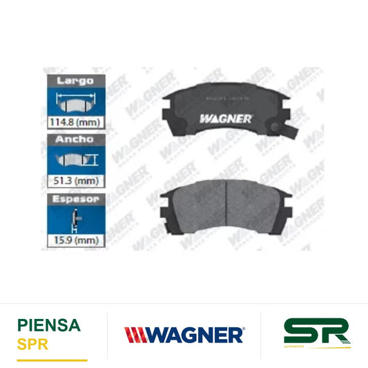 BALATA SEMIMETÁLICA DELANTERA NISSAN NX 2 0 ENG 1991-1992 / SENTRA 2 0 1991-1993 / TSURU GSR 1993-1996 WAGNER
