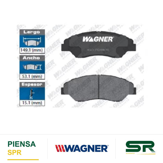 BALATA SEMIMETÁLICA DELANTERA KIA / SPORTAGE 1998-2002 WAGNER
