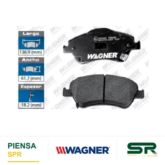 BALATA SEMIMETÁLICA DELANTERA TOYOTA COROLLA 2007-2011 WAGNER