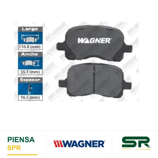 BALATA CERÁMICA DELANTERA CHEV PRIZM 1998-2002 / TOYOTA COROLLA 1998-2002 WAGNER