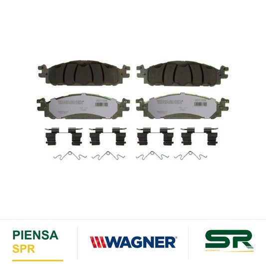 BALATA CERÁMICA DELANTERA FORD EXPLORER 2011-2017 EXC HD BRAKES, LINCOLN MKT 2012-2016 WAGNER