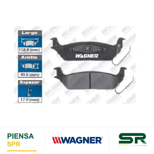 BALATA SEMIMETÁLICA TRASERA FORD F150 2004-2012 / LOBO 2004-2012 / LINCOLN MARK LT 2006-2008 WAGNER