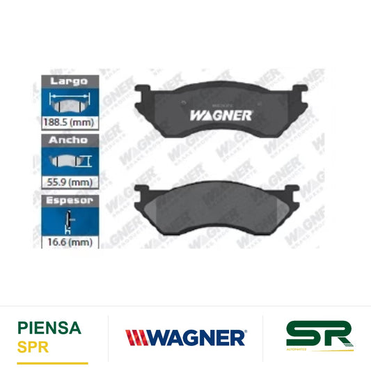 BALATA SEMIMETÁLICA DELANTERA DODGE DURANGO 2003-2006 / RAM 1500 2003-2005 WAGNER