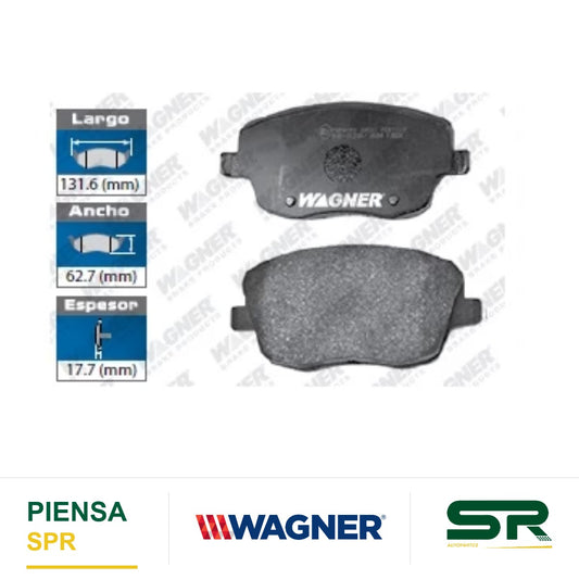 BALATA SEMIMETÁLICA DELANTERA SEAT CORDOBA 2004-2009 / IBIZA 2003-2008 / VOLKSWAGEN POLO 2003-2007 WAGNER
