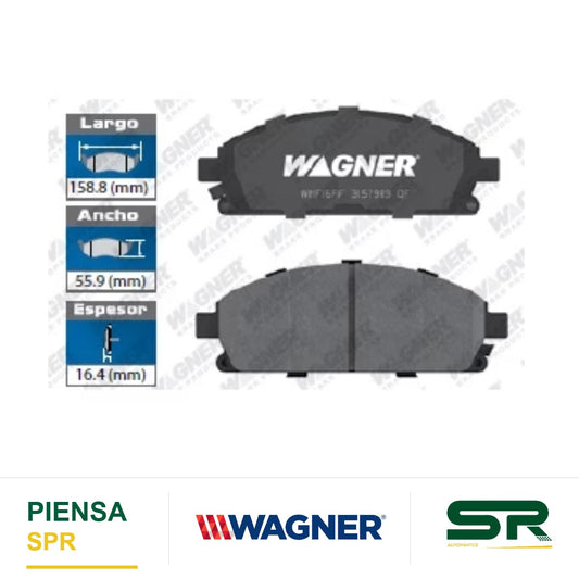 BALATA SEMIMETÁLICA DELANTERA NISSAN PATHFINDER 1996-2004 / X-TRAIL 2001-2008 WAGNER