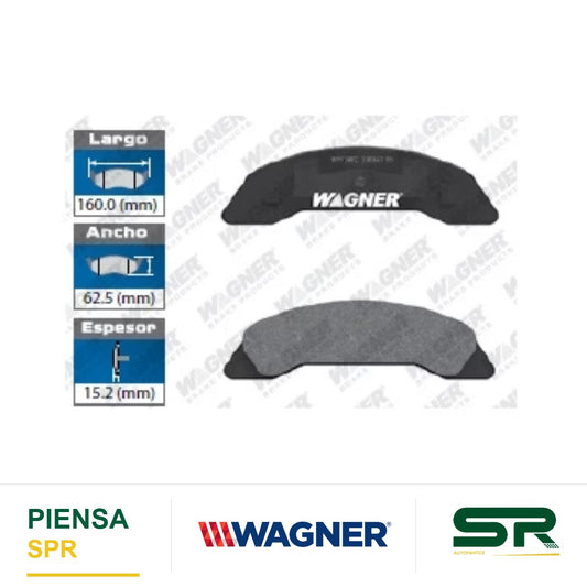 BALATA SEMIMETÁLICA DELANTERA FORD AEROSTAR 1986-1990 / BRONCO II 1986-1987 / RANGER 4X2 1986-1987 / RANGER 4X4 1986-1987 WAGNER