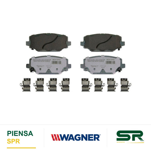 BALATA CERÁMICA TRASERA DODGE GRAND CARAVAN 2012-2013 ; DODGE JOURNEY 2012-2013 WAGNER