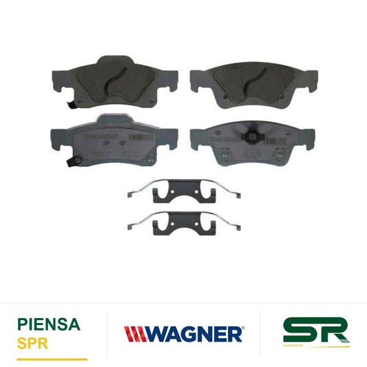 BALATA CERÁMICA TRASERA DODGE DURANGO 2011-2014 ; JEEP GRAND CHEROKEE 2011-2015 WAGNER