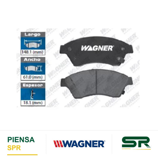 BALATA CERÁMICA DELANTERA CHEVROLET CRUZE 2010-2016 / SONIC 2014-2016 WAGNER