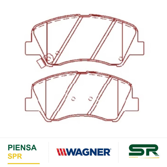 BALATA CERÁMICA DELANTERA HYUNDAI ATTITUDE 2012-2014 / ACCENT 2012-2018 / KIA RIO 2012-2019 WAGNER