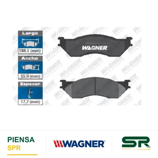 BALATA SEMIMETÁLICA DELANTERA DODGE DURANGO 2003-2006 / RAM 1500 2003-2005 / RAM 1500 VAN 03 WAGNER