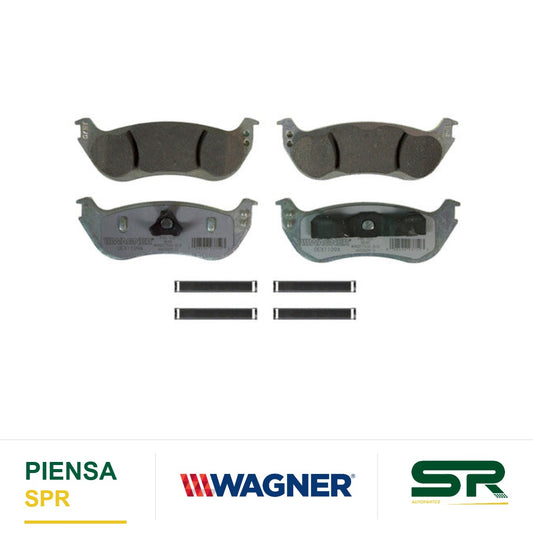 BALATA CERÁMICA TRASERA FORD EXPLORER INC SPORT TRAC, 2007-2010 ; MERCURY MOUNTAINEER 2007-2010 WAGNER