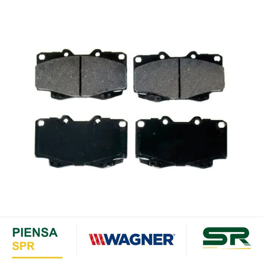 BALATA CERÁMICA DELANTERA TOYOTA HILUX 2012-2015 HARDWARE KIT NO INCLUÍDO WAGNER