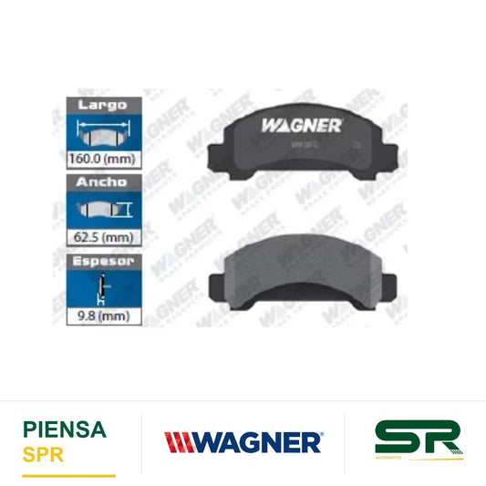 BALATA SEMIMETÁLICA DELANTERA FORD BRONCO II 1984-1985 / RANGER 4X2 1984-1985 / RANGER 4X4 1984-1985 / RANGER 1983-1984 WAGNER