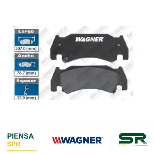 BALATA SEMIMETÁLICA DELANTERA DODGE RAM 1500 2005-2006 WAGNER