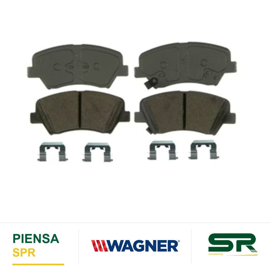 BALATA SEMIMETÁLICA DELANTERA KIA FORTE 2014-2016 / HYUNDAI ELANTRA 2011-2016 / ELANTRA GT 2013-2016 WAGNER
