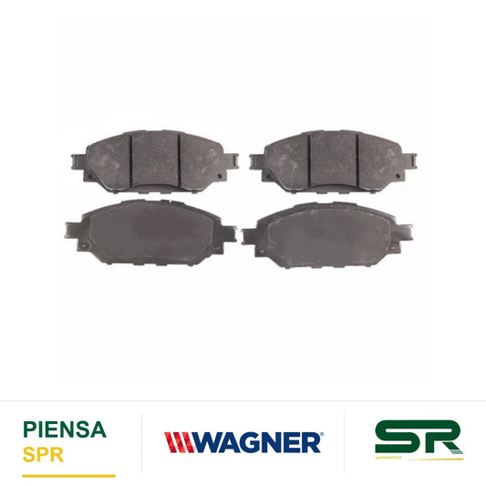 BALATA CERÁMICA DELANTERA TOYOTA HILUX 2016-2022 HARDWARE KIT INCLUÍDO WAGNER