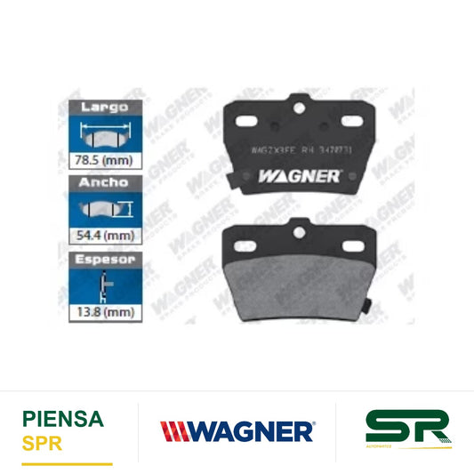 BALATA SEMIMETÁLICA TRASERA TOYOTA RAV4 2004-2005 WAGNER