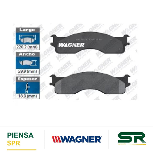 BALATA SEMIMETÁLICA DELANTERA DODGE RAM 1500 04 WAGNER