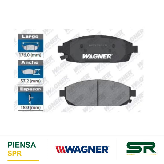 BALATA SEMIMETÁLICA DELANTERA JEEP COMMANDER 2006-2010 / GRAND CHEROKEE 2005-2010 WAGNER