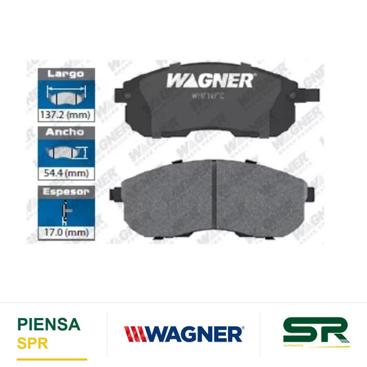 BALATA SEMIMETÁLICA DELANTERA NISSAN 350Z 05 / ALTIMA 1998-2001- MAXIMA 1989-1995 / SENTRA 2000-2005 WAGNER