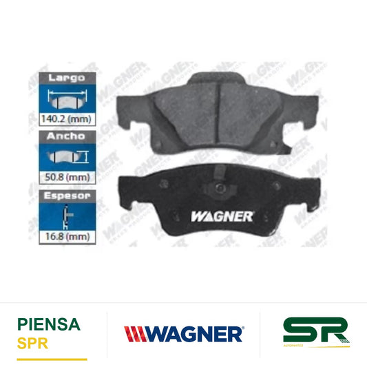 BALATA CERÁMICA TRASERA JEEP GRAND CHEROKEE 2011-2012 / DURANGO 2011-2012 WAGNER