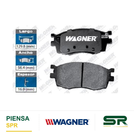 BALATA SEMIMETÁLICA DELANTERA HYUNDAI ACCENT 2006-2011 / KIA RIO 2006-2011 / RIO5 2006-2011 WAGNER