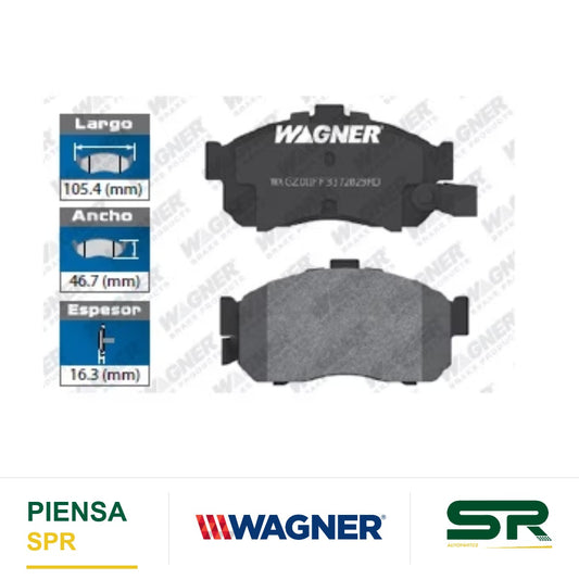 BALATA SEMIMETÁLICA TRASERA NISSAN ALTIMA 1986-1997 / MAXIMA 1993-1994 / SENTRA 2 0 94 WAGNER