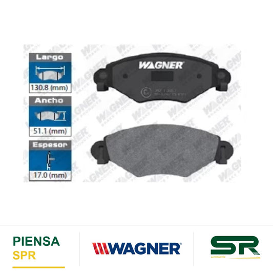 BALATA SEMIMETÁLICA DELANTERA TOYOTA YARIS L4 1 3 2004-2005 WAGNER