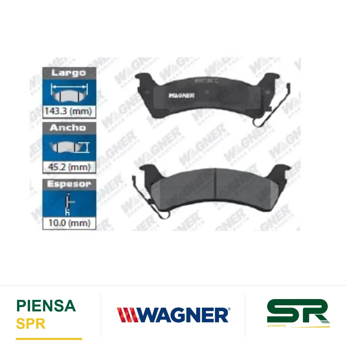 BALATA SEMIMETÁLICA TRASERA JEEP GRAND CHEROKEE 1995-1997 / WRANGLER SAHARA 1999-2002 7502ZD713 FP WAGNER