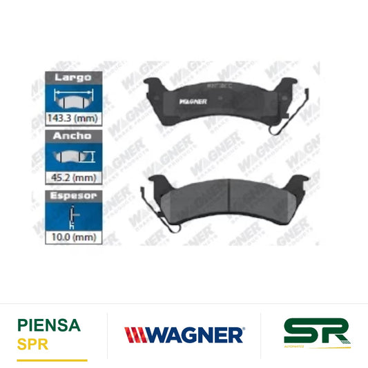 BALATA SEMIMETÁLICA TRASERA JEEP GRAND CHEROKEE 1995-1997 / WRANGLER SAHARA 1999-2002 7502ZD713 FP WAGNER