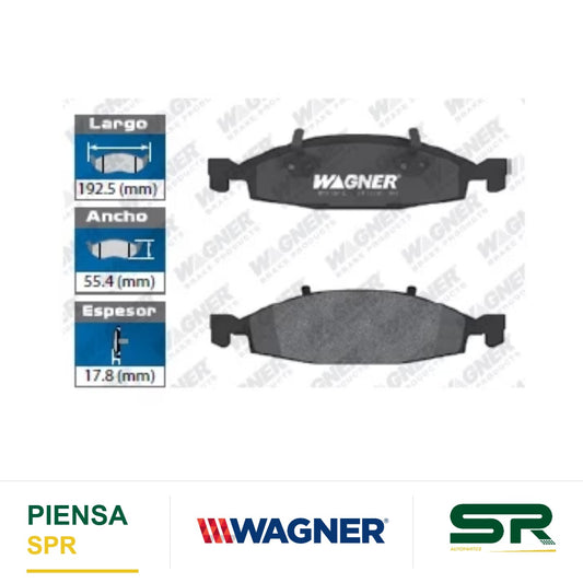 BALATA SEMIMETÁLICA DELANTERA JEEP GRAND CHEROKEE 1999-2002 WAGNER