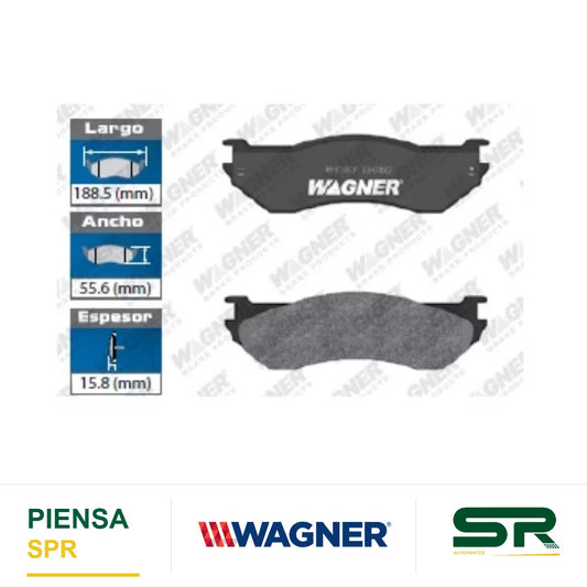 BALATA SEMIMETÁLICA DELANTERA DODGE RAM 1500 00 / RAM VAN B1500 1998-2002 WAGNER