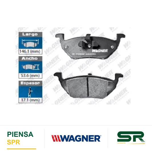 BALATA SEMIMETÁLICA TRASERA FORD ESCAPE 2004-2010 / MAZDA TRIBUTE 2005-2006 08 10 / MERCURY MARINER 2005-2010 WAGNER