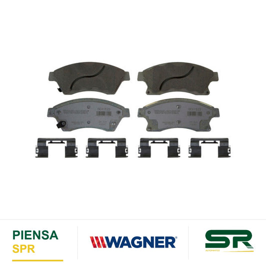 BALATA CERÁMICA DELANTERA CHEVROLET CRUZE 2011-2016 ; CHEVROLET SONIC USA 2012-2012 , SONIC RS 2013-2015 WAGNER