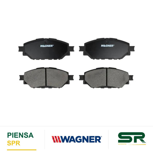 BALATA CERÁMICA DELANTERA TOYOTA HILUX 2015-2021 HARDWARE KIT NO INCLUÍDO WAGNER