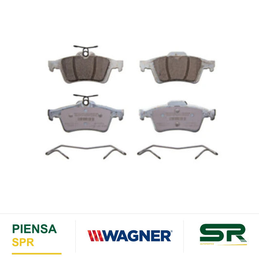BALATA CERÁMICA TRASERA FORD FOCUS 2008-2011; MAZDA 3 SPORT 2009-2013, 5 2015-2015; PONTIAC SOLSTICE 2009-2006 WAGNER