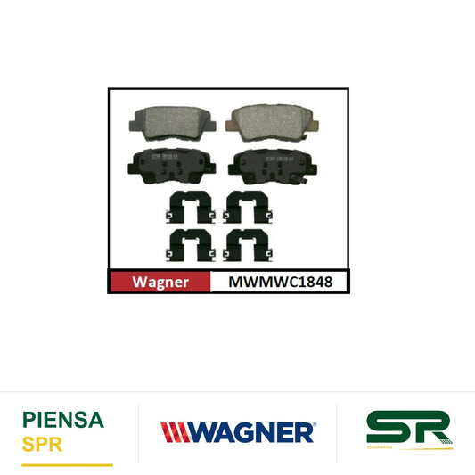 BALATA CERÁMICA TRASERA HYUNDAI TUCSON 2016-2018 / KIA SPORTAGE 2017-2019 WAGNER