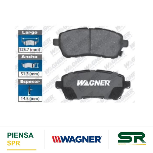 BALATA CERÁMICA DELANTERA MAZDA 2 2011-2015 WAGNER