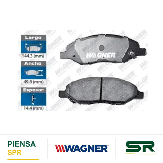 BALATA SEMIMETÁLICA DELANTERA NISSAN TIIDA 2007-2017 / VERSA 1 6L 2011-2012 WAGNER