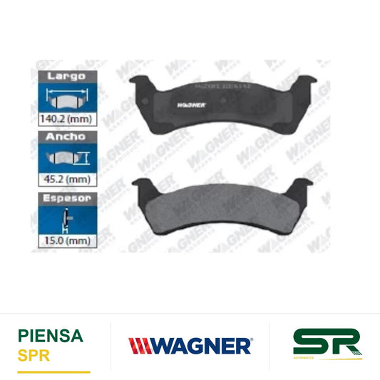 BALATA SEMIMETÁLICA TRASERA JEEP GRAND CHEROKEE 1994-1996 WAGNER