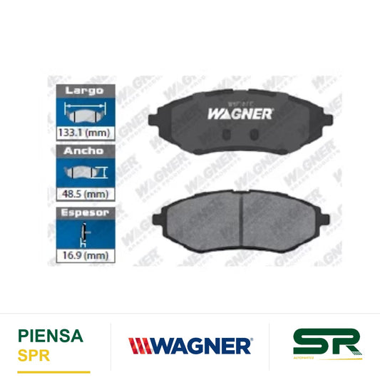 BALATA SEMIMETÁLICA DELANTERA CHEVROLET SPARK 11 / PONTIAC G3 2006-2008 WAGNER