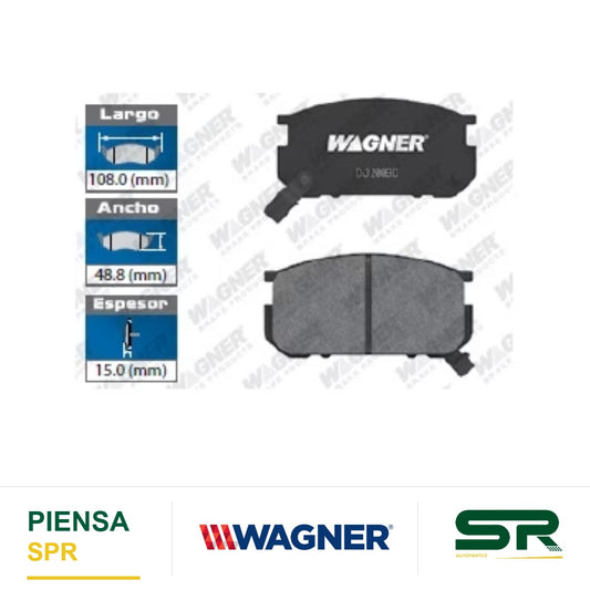 BALATA SEMIMETÁLICA DELANTERA TOYOTA COROLLA COUPE 1984-1986 / GTS 1985-1987 / CORONA WAGNER